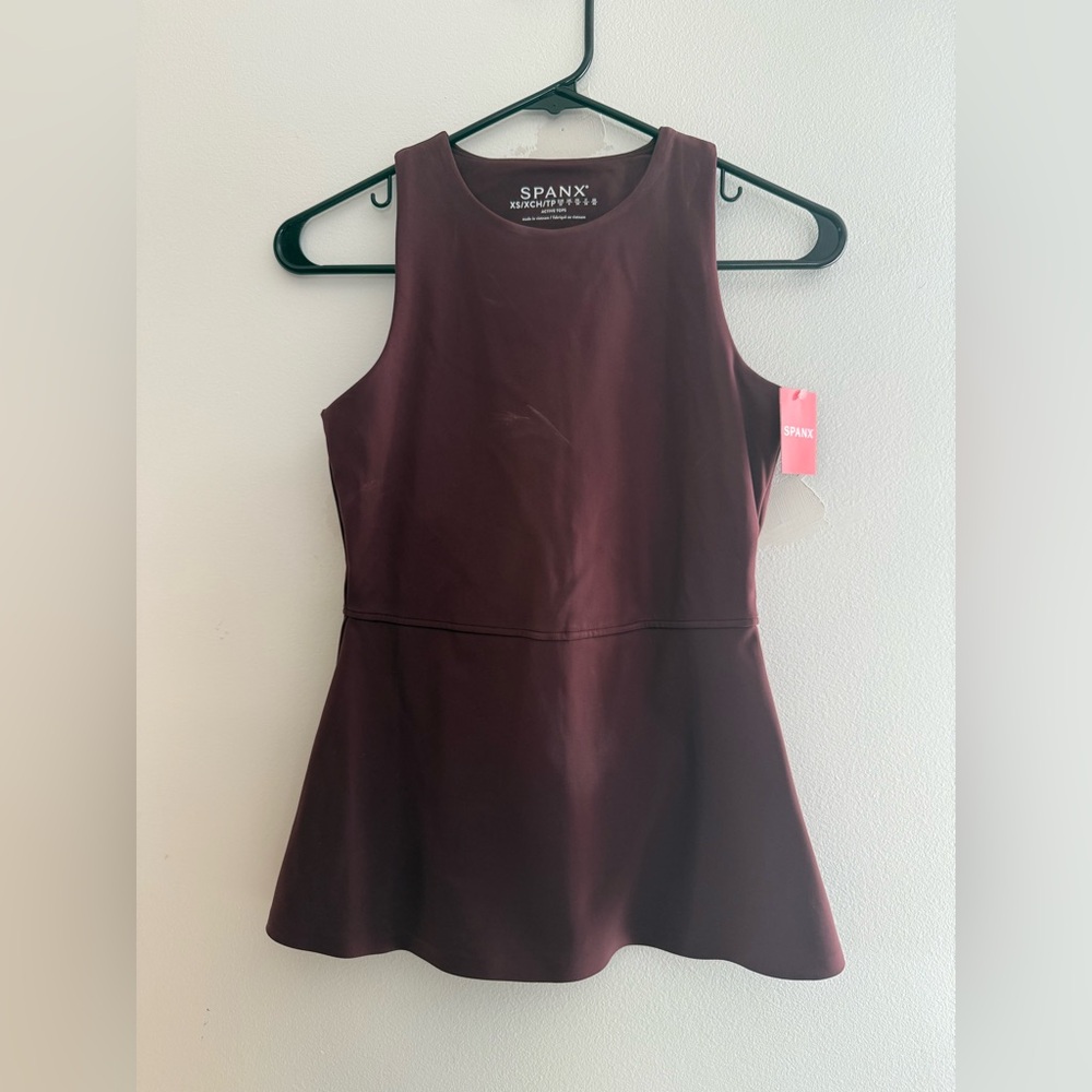 SPANX Rich Burgundy Active Top